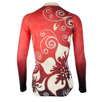 Women Biking Shirts Gold Flowers Red Woman's Cycling  long-sleeve Jersey/Suit 318 -  Cycling Apparel, Cycling Accessories | BestForCycling.com 
