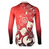 Ilpaladino Gold Flowers Red Woman's Cycling  long-sleeve Jersey/Suit Spring Summer Sportswear Exercise Bicycling Pro Cycle Clothing Racing Apparel Outdoor Sports Leisure Biking Shirts NO.318 -  Cycling Apparel, Cycling Accessories | BestForCycling.com 