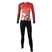 Women Biking Shirts Gold Flowers Red Woman's Cycling  long-sleeve Jersey/Suit 318 -  Cycling Apparel, Cycling Accessories | BestForCycling.com 