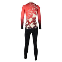 Women Biking Shirts Gold Flowers Red Woman's Cycling  long-sleeve Jersey/Suit 318 -  Cycling Apparel, Cycling Accessories | BestForCycling.com 