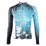 Ilpaladino Silver Flowers Blue Elegant Woman's Cycling long-sleeve Jersey/Suit Spring Summer Bicycling Pro Cycle Clothing Racing Apparel Outdoor Sports Leisure Biking T-shirt Sportswear NO.320 -  Cycling Apparel, Cycling Accessories | BestForCycling.com 