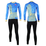 ILPALADINO Women's Long Sleeves Blue Yellow-butterfly Cycling Jersey Apparel Outdoor Sports Gear Leisure Biking T-shirt NO.323 -  Cycling Apparel, Cycling Accessories | BestForCycling.com 