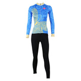 ILPALADINO Women's Long Sleeves Blue Yellow-butterfly Cycling Jersey Apparel Outdoor Sports Gear Leisure Biking T-shirt NO.323 -  Cycling Apparel, Cycling Accessories | BestForCycling.com 
