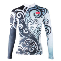 Flowers Grey Blue Elegant Cycling Clothing Woman's Cycling long-sleeve Jersey/Suit 324 -  Cycling Apparel, Cycling Accessories | BestForCycling.com 