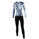 Ilpaladino Flowers Grey Blue Elegant Woman's Cycling long-sleeve Jersey/Suit Spring Summer Sportswear Apparel Outdoor Sports Gear NO.324 -  Cycling Apparel, Cycling Accessories | BestForCycling.com 