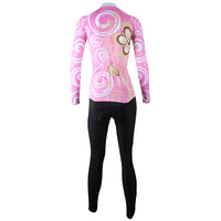 ILPALADINO Women's Long Sleeves  Flowery Pink Cycling Clothing Apparel Outdoor Sports Gear Leisure Biking T-shirt NO.327 -  Cycling Apparel, Cycling Accessories | BestForCycling.com 