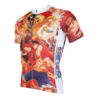 ONE PIECE Members Pirates Strong World Men's Cycling Jersey Team Leisure Jacket T-shirt Summer Spring Autumn Clothes Sportswear Anime Luffy/Nami/Brook/Chopper/Zoro/Sanji/Franky NO.358 -  Cycling Apparel, Cycling Accessories | BestForCycling.com 