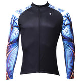 Nautilus Cool Graphic Blue Arm Print Men's Cycling Long-sleeve Black Jerseys NO.368 -  Cycling Apparel, Cycling Accessories | BestForCycling.com 