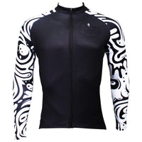 White Wave Cool Graphic Arm Print Men's Cycling Long-sleeve Black Jerseys NO.371 -  Cycling Apparel, Cycling Accessories | BestForCycling.com 