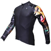 Gipsy Lion Cool Graphic Arm Print Men's Cycling Long-sleeve Black Jerseys NO.375 -  Cycling Apparel, Cycling Accessories | BestForCycling.com 