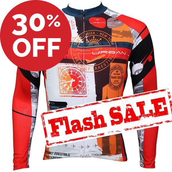 Top Men's Full-zipper Long-sleeve Cycling Jeysey Slim Fit with Red & Orange Colors Black-strip Outdoor Sport Fasion Shirt Breathable Quick Dry for Fall Autumn 379 -  Cycling Apparel, Cycling Accessories | BestForCycling.com 