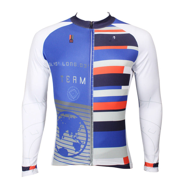 ILPALADINO   Men's Long Deep Blue Sleeves Cycling Clothing Suits with Tights Pro Cycle Clothing Racing Apparel Outdoor Sports Leisure Biking shirt (Velvet) NO.388 -  Cycling Apparel, Cycling Accessories | BestForCycling.com 