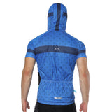 Prism Star Blue Outdoor Running Cycling Fitness Extreme Sports Mens T-shirts Hooded Short-sleeve Jacket Clothing and Riding Gear with Cap Quick dry Breathable NO. 823 -  Cycling Apparel, Cycling Accessories | BestForCycling.com 