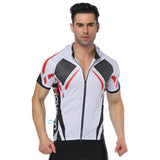 White Outdoor Running Cycling Fitness Extreme Sports Mens T-shirts Hooded Short-sleeve Jacket Clothing and Riding Gear with Cap Quick dry Breathable NO. 824 -  Cycling Apparel, Cycling Accessories | BestForCycling.com 