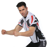 White Outdoor Running Cycling Fitness Extreme Sports Mens T-shirts Hooded Short-sleeve Jacket Clothing and Riding Gear with Cap Quick dry Breathable NO. 824 -  Cycling Apparel, Cycling Accessories | BestForCycling.com 