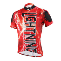Ilpaladino Flashing Lightning Natural Phenomenon Cycling Short-sleeve Suit /Jersey Exercise Bicycling Pro Cycle Clothing Racing Apparel Outdoor Sports Leisure Biking Shirts Team Kit Red NO.616 -  Cycling Apparel, Cycling Accessories | BestForCycling.com 