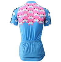 Ilpaladino Pink Pets  Women's Summer Short-Sleeve Cycling Jersey Summer Exercise Bicycling Pro Cycle Clothing Racing Apparel Outdoor Sports Leisure Biking Shirts Breathable Blue Clothes NO.501 -  Cycling Apparel, Cycling Accessories | BestForCycling.com 