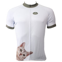 Lovely Cat Simple White Men's Short-Sleeve Cycling Jersey Bicycling Shirts Summer NO.503 -  Cycling Apparel, Cycling Accessories | BestForCycling.com 