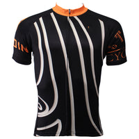 Orange-collar White-striped Black Men's Shirt Cycling Jersey Summer NO.504 -  Cycling Apparel, Cycling Accessories | BestForCycling.com 