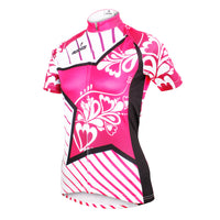 Ilpaladino Pink Star Diagonal Women's Summer Short-Sleeve Cycling Jersey Biking Shirts Breathable  Quick Dry Sport Clothes NO.604 -  Cycling Apparel, Cycling Accessories | BestForCycling.com 