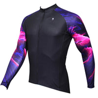Purple Pink Cool Graphic Arm Men's Cycling Long-sleeve Black Jerseys NO.365 -  Cycling Apparel, Cycling Accessories | BestForCycling.com 