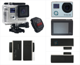 V12 1080P Action Camera Dual Screen Display Gyro RSC Underwater Waterproof 2 inch FHD Screen with Smart 2.4G Rechargeable Remote Control For Aerial Photograph Diving Cylcling Helmet Cam Wi-Fi Share FHD Sports DV -  Cycling Apparel, Cycling Accessories | BestForCycling.com 