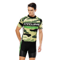CYCLING Letter Green Camo Men's Cycling Short-sleeve Jersey/Suit Exercise Bicycling Pro Cycle Clothing Racing Apparel Outdoor Sports Leisure Biking Shirts Team Summer Kit NO.815 -  Cycling Apparel, Cycling Accessories | BestForCycling.com 