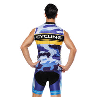 Blue Camo Men's Cycling Sleeveless Bike Jersey/Kit T-shirt Summer Spring Road Bike Wear Mountain Bike MTB Clothes Sports Apparel Top / Suit NO. 816 -  Cycling Apparel, Cycling Accessories | BestForCycling.com 