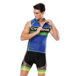 Green-Strip Blue Men's Cycling Sleeveless Bike Jersey/Kit T-shirt Summer Spring Road Bike Wear Mountain Bike MTB Clothes Sports Apparel Top / Suit / Shorts Pants NO. 818 -  Cycling Apparel, Cycling Accessories | BestForCycling.com 