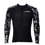 Chinese Poetry Handwriting Cool Graphic Arm Print Men's Cycling Long-sleeve Black Jerseys NO.400 -  Cycling Apparel, Cycling Accessories | BestForCycling.com 