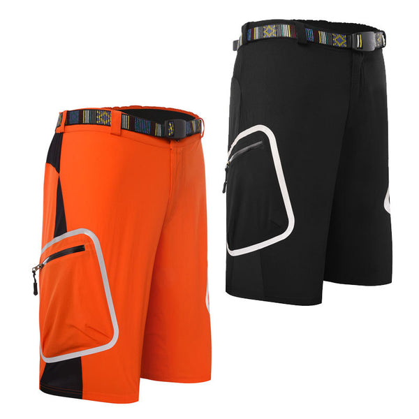 Mens Summer Quick Dry Outdoor Cycling Shorts Outdoor Bicycling Sports MTB Shorts Mountain Bike Biking Pants with Zip Pockets Black/Orange #1602 -  Cycling Apparel, Cycling Accessories | BestForCycling.com 