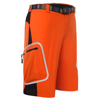 Mens Summer Quick Dry Outdoor Cycling Shorts Outdoor Bicycling Sports MTB Shorts Mountain Bike Biking Pants with Zip Pockets Black/Orange #1602 -  Cycling Apparel, Cycling Accessories | BestForCycling.com 