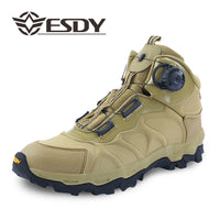 ESDY Mens Outdoor Hiking Climbing Tactical  Shoes Lightweight Auto-buckle Tie Quick-Reaction Boots Black/khaki/Grey NO.C101 -  Cycling Apparel, Cycling Accessories | BestForCycling.com 