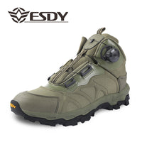 ESDY Mens Outdoor Hiking Climbing Tactical  Shoes Lightweight Auto-buckle Tie Quick-Reaction Boots Black/khaki/Grey NO.C101 -  Cycling Apparel, Cycling Accessories | BestForCycling.com 