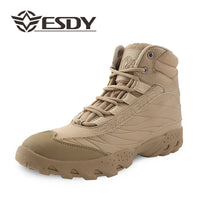 ESDY Mens Outdoor Desert Hiking Shoes Classic Wear-resistant Rubber Sole Nylon Boots Khaki/Black NO. C105 -  Cycling Apparel, Cycling Accessories | BestForCycling.com 