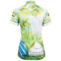 Ilpaladino Green Leaves Summer Women's Cycling Jersey Short Sleeve Exercise Bicycling Pro Cycle Clothing Racing Apparel Outdoor Sports Leisure Biking Shirts Breathable Bicycling Clothes NO.594 -  Cycling Apparel, Cycling Accessories | BestForCycling.com 