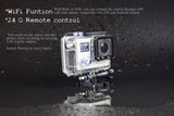 V12 1080P Action Camera Dual Screen Display Gyro RSC Underwater Waterproof 2 inch FHD Screen with Smart 2.4G Rechargeable Remote Control For Aerial Photograph Diving Cylcling Helmet Cam Wi-Fi Share FHD Sports DV -  Cycling Apparel, Cycling Accessories | BestForCycling.com 