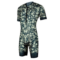 Triathlon Tri Suit - Men's Elite Short Sleeve Trisuit Cycling Running Swimming 1019
