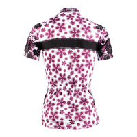 Ilpaladino Purple-flower Summer Women's Quick Dry Short-Sleeve Cycling Jersey Exercise Bicycling Pro Cycle Clothing Racing Apparel Outdoor Sports Leisure Biking Shirts Breathable Sport Clothes NO.608 -  Cycling Apparel, Cycling Accessories | BestForCycling.com 