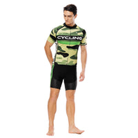 CYCLING Letter Green Camo Men's Cycling Short-sleeve Jersey/Suit Exercise Bicycling Pro Cycle Clothing Racing Apparel Outdoor Sports Leisure Biking Shirts Team Summer Kit NO.815 -  Cycling Apparel, Cycling Accessories | BestForCycling.com 