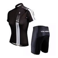 Ilpaladino Woman White striped Black Cool Short/long-sleeve Cycling Suit Apparel Outdoor Sports Gear Leisure Biking T-shirt Kit NO.646 -  Cycling Apparel, Cycling Accessories | BestForCycling.com 