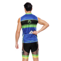 Green-Strip Blue Men's Cycling Sleeveless Bike Jersey/Kit T-shirt Summer Spring Road Bike Wear Mountain Bike MTB Clothes Sports Apparel Top / Suit / Shorts Pants NO. 818 -  Cycling Apparel, Cycling Accessories | BestForCycling.com 