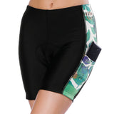 Tropical Plant Fresh Green Leaves Nordic Style Womans Cycling Spinning Padded Bike Shorts UPF 50+  Spandex Clothing and Riding Gear Summer Pant Road Bike Wear Mountain Bike MTB Clothes Sports Apparel Quick dry Breathable NO. 803 -  Cycling Apparel, Cycling Accessories | BestForCycling.com 