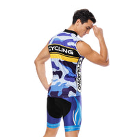 Blue Camo Men's Cycling Sleeveless Bike Jersey/Kit T-shirt Summer Spring Road Bike Wear Mountain Bike MTB Clothes Sports Apparel Top / Suit NO. 816 -  Cycling Apparel, Cycling Accessories | BestForCycling.com 