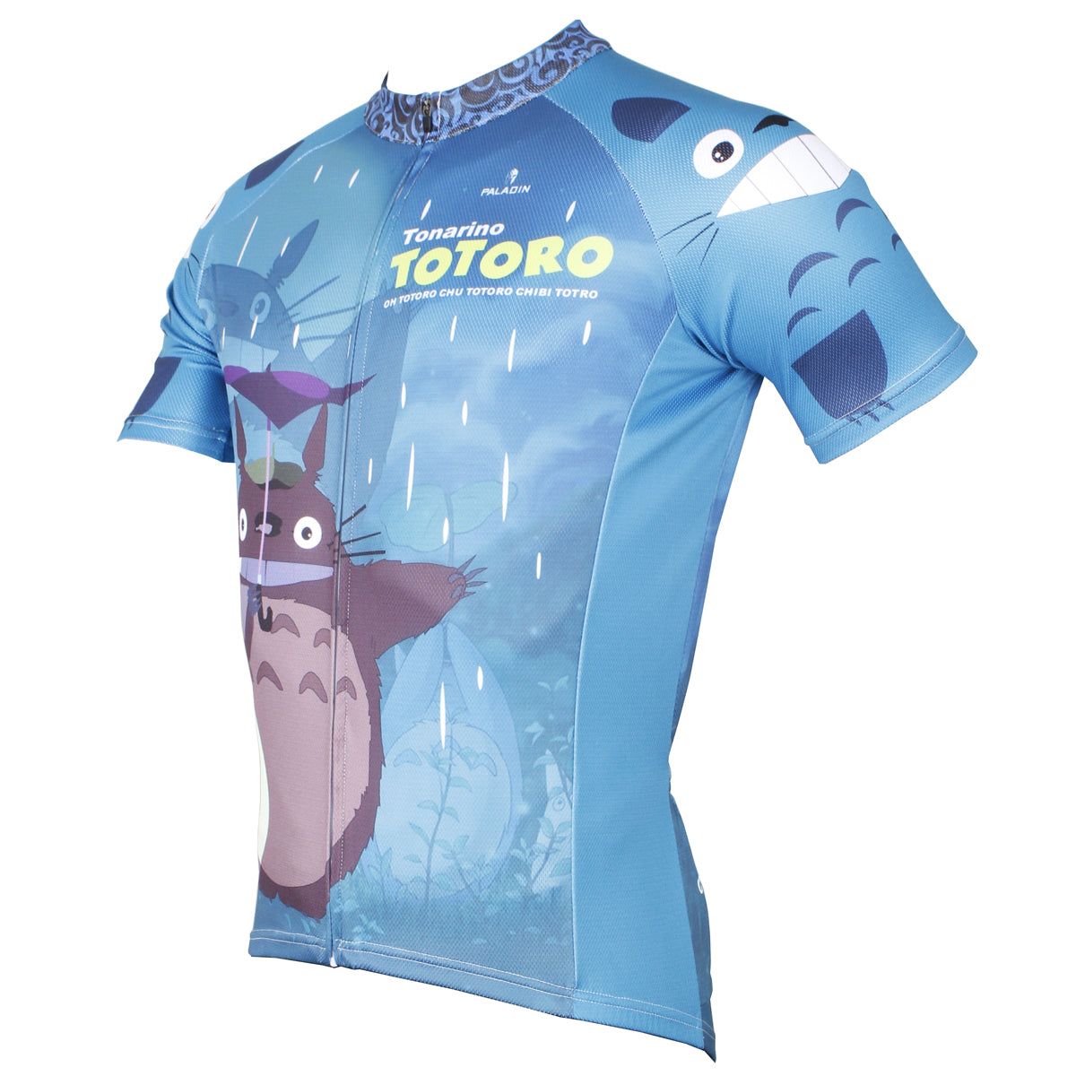 Animated Film Cartoon Character My Neighbor Totoro Rainy Day Umbrella Blue Breathable Cycling Jersey Men's Short-Sleeve Sport Bicycling Shirts Summer Quick Dry Sportswear Chinchilla NO.519 -  Cycling Apparel, Cycling Accessories | BestForCycling.com 
