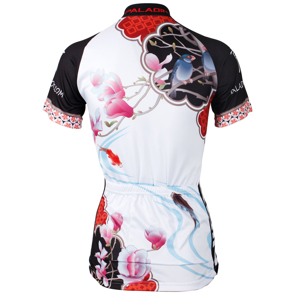Two women's Magnolia& Peach Blossom flowers cycling short-sleeve&long-sleeve jerseys gear Spring&Summer Chinese Style sportswear Pro Cycle Clothing Racing Apparel Outdoor Sports Leisure Biking T-shirt NO.542/547 -  Cycling Apparel, Cycling Accessories | BestForCycling.com 
