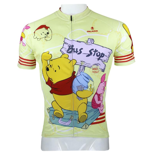 elena.longari half price for size M Winnie the Pooh Man's Spring Summer Sportswear Short/long-sleeve Cycling Jersey Apparel Outdoor Sports Gear Leisure Biking T-shirt Cartoon World NO.97