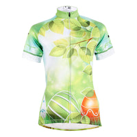 Ilpaladino Green Leaves Summer Women's Cycling Jersey Short Sleeve Exercise Bicycling Pro Cycle Clothing Racing Apparel Outdoor Sports Leisure Biking Shirts Breathable Bicycling Clothes NO.594 -  Cycling Apparel, Cycling Accessories | BestForCycling.com 