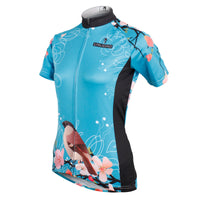 Ilpaladino Women's Peach Blossom &Magpies Cycling Jersey Short/long Sleeve Breathable Summer Bicycling Clothes Apparel Outdoor Sports Leisure Biking Shirt  NO.585 -  Cycling Apparel, Cycling Accessories | BestForCycling.com 