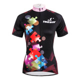 ILPALADINO Puzzle Pink-collar Black Women Cycling Jerseys Short-sleeve Summer Spring Sportswear Gear Pro Cycle Clothing Racing Apparel Outdoor Sports Leisure Biking Shirt NO.588 -  Cycling Apparel, Cycling Accessories | BestForCycling.com 